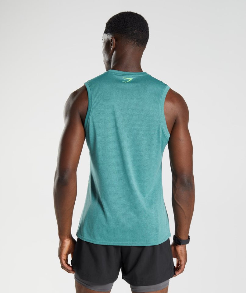 Men's Gymshark Sport Tanks Turquoise | CA A71ND6